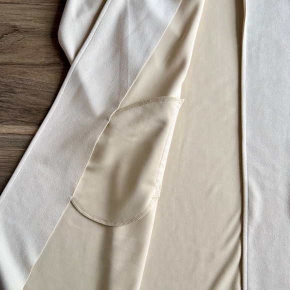 Philosophy Ivory Faux Leather Notch Lapel Collar Longline Coat – Size L - Picture 11 of 14